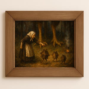Die Brut – Baba Jaga Kunstdruck | Slawische Folklore Wandkunst | 8,5x11 Kunstdruck