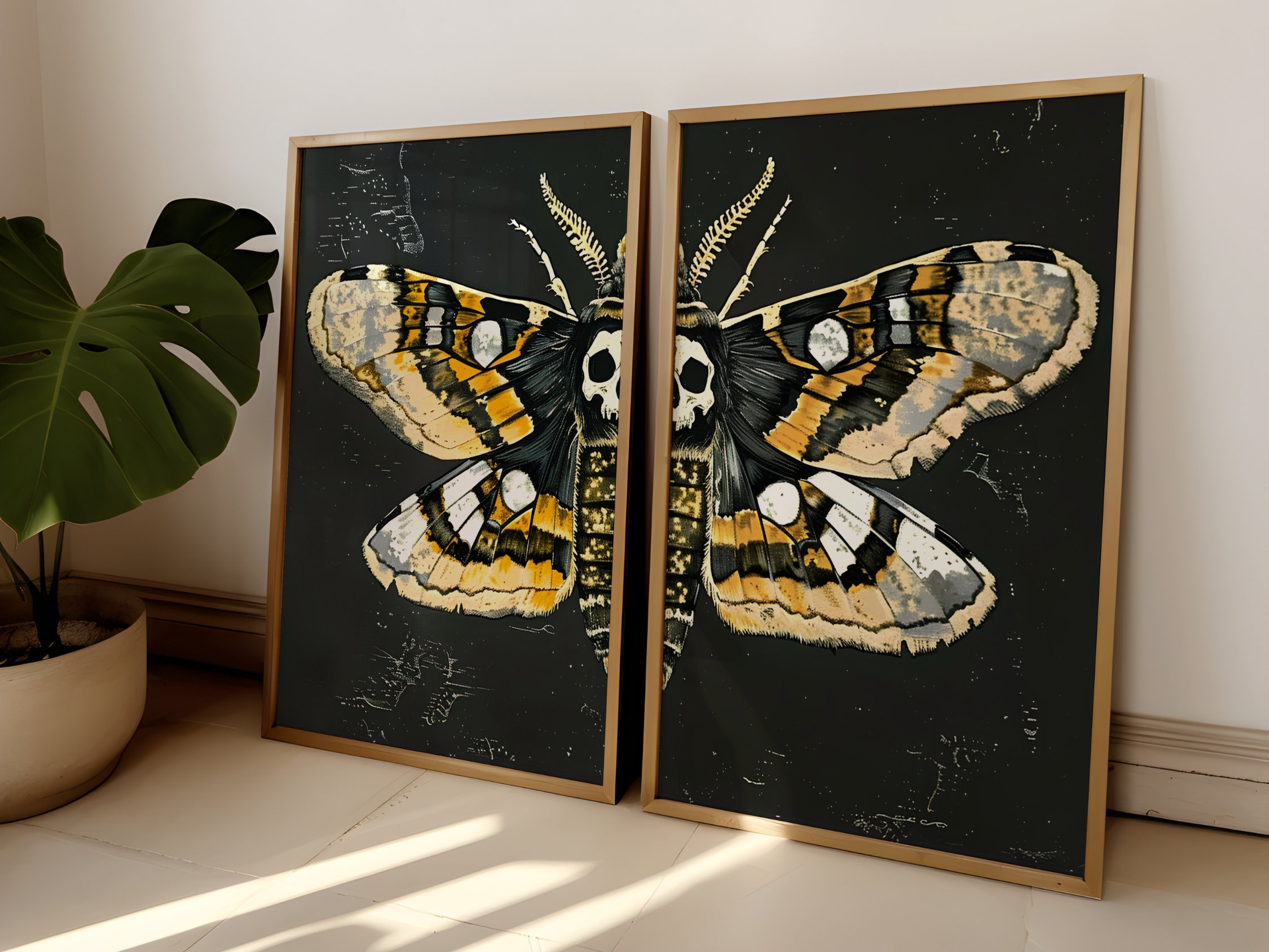 Moth Art, Botanical Illustrations, Magic Art Print, Boho Aesthetic ...