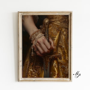 Arte alterada, impressão de pôster de arte vitoriana, pintura temperamental, impressão de mulher vintage, arte de parede de decoração vitoriana, impressão de arte antiga escura e temperamental