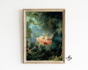 Fragonard The Swing Vintage Art Poster: Classic Rococo Painting (Instant Download)