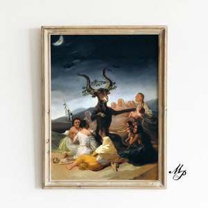 The Sabbath of witches - Francisco de Goya Print - Witch Decor - Witch Print - Vintage Witches - Vintage Witch Print - Wiccan Art home decor