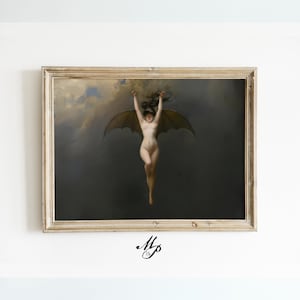 Albert Joseph Penot - The Bat-Woman (1890) - Vintage Painting - Gift Idea Poster - Bedroom Wall Art Decor - Antique Print - Full Version