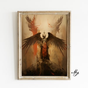 PAZUZU - Deus Demônio do Vento Mesopotâmico - Impressão de Cartaz de Arte - Academia Negra - Pôster Oculto - Decoração de Casa Gótica - Bruxaria - Arte Wicca