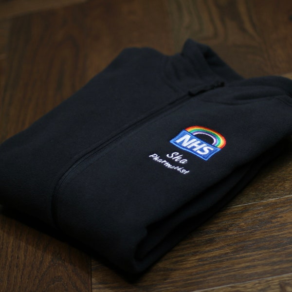 Custom Embroidered NHS Rainbow Fleece