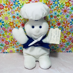 Vintage NWT 1998 Vintage Giggling Pillsbury Doughboy 18&quot; Plush Poppin’ Fresh Toy Doll, Collectible, Keepsake