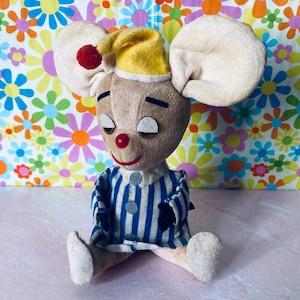 Vintage R. Dakin Dream Pets-Sleepy Time Mouse, Stuffed Plush, Collectible, Keepsake