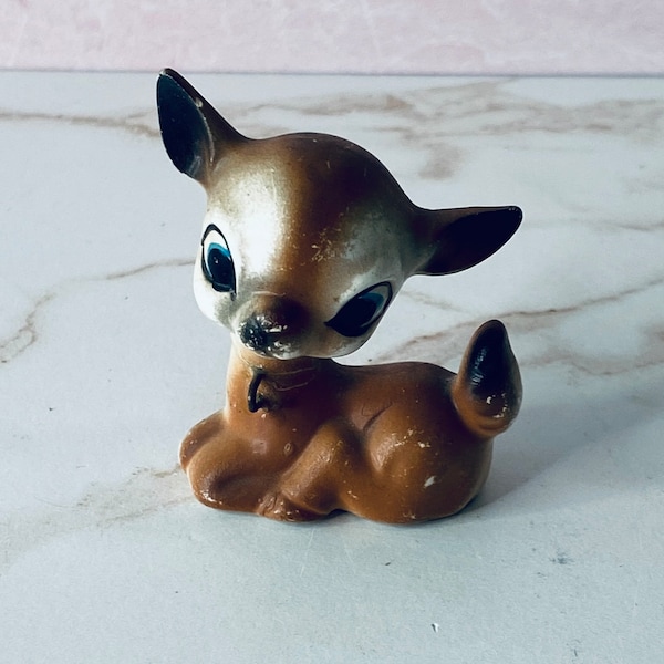 Vintage Sweet Baby Deer Porcelain Ceramic Figurine, Keepsake, Collectible