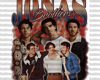 Jonas Brothers Sublimation PNG, Jonas Brothers Tour, Music Tshirt PNG, Sublimation Design, Cut file, Digital Download