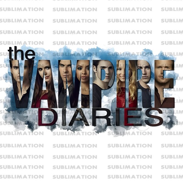 Vampire Diaries Sublimation PNG, Movie Sublimation Design, Tshirt PNG, Sublimation Design, Cut file, Digital Download