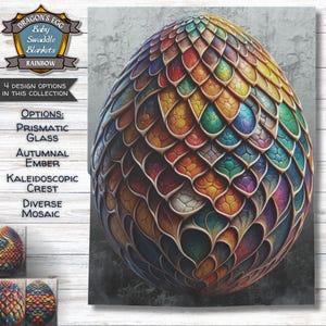 Dragon&#39;s Egg Baby Swaddle Blankets - Rainbow Collection - 4 Multicoloured Designs - 30&quot; x 40&quot; - Great Gifts for Mothers of Dragons!