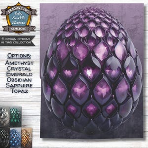 Dragon&#39;s Egg Baby Swaddle Blankets - Gemstone - Amethyst, Crystal, Emerald, Obsidian, Sapphire, Topaz - Great Gifts for Mothers of Dragons!