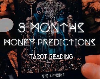 Könnte beinhalten: Tarot-Kartenlegung für Geldvorhersagen für die nächsten drei Monate. Die Karte ist Der Kaiser, eine dunkle und detaillierte Illustration eines bärtigen Mannes mit einer Krone, der auf einem Thron sitzt.