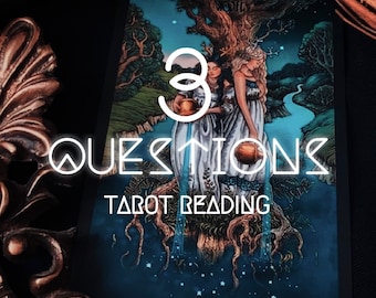 Lectura de Tarot el mismo día - Lectura de 3 preguntas. Lectura precisa del Tarot. Tarot de preguntas rápidas. Lectura clarividente. Lectura psíquica intuitiva