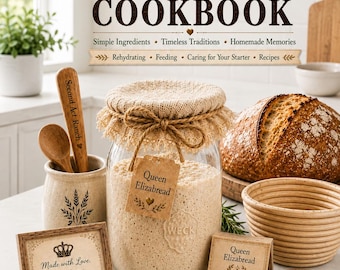 Sourdough Bread Recipe Book PDF | Beginner Sourdough Guide | Starter Feeding & Care | Discard Recipes | Digital Download Cookbook