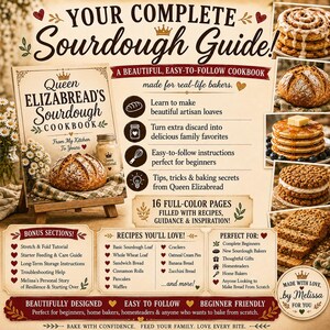 Sauerteigbrot Rezept Digitales Buch, Sauerteig-Starterfütterung und -haltung, Verwerfen von Rezepten, Anfängerrezepte und -techniken. Bild 3