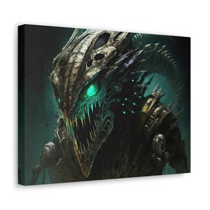 Sci-fi Alien Monster - Sci Fi Art, Alien Art, Creepy, Canvas Art, Wall Decor, Home Decor, Gothic Home Decor