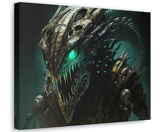 Sci-fi Alien Monster - Sci Fi Art, Alien Art, Creepy, Canvas Art, Wall Decor, Home Decor, Gothic Home Decor