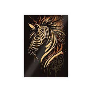 Stylized African Zebra Art - African Art, Stylized African Art, African Culture Art, African Wall Art, Zebra Art, Animal Art