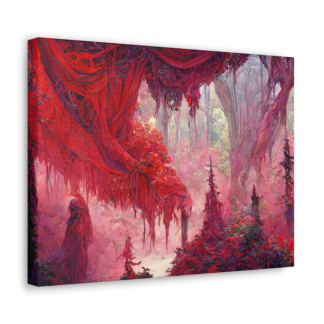 Forest Art Dark Fantasy Crystal Forest Canvas - Canvas Art, Wall Decor ...