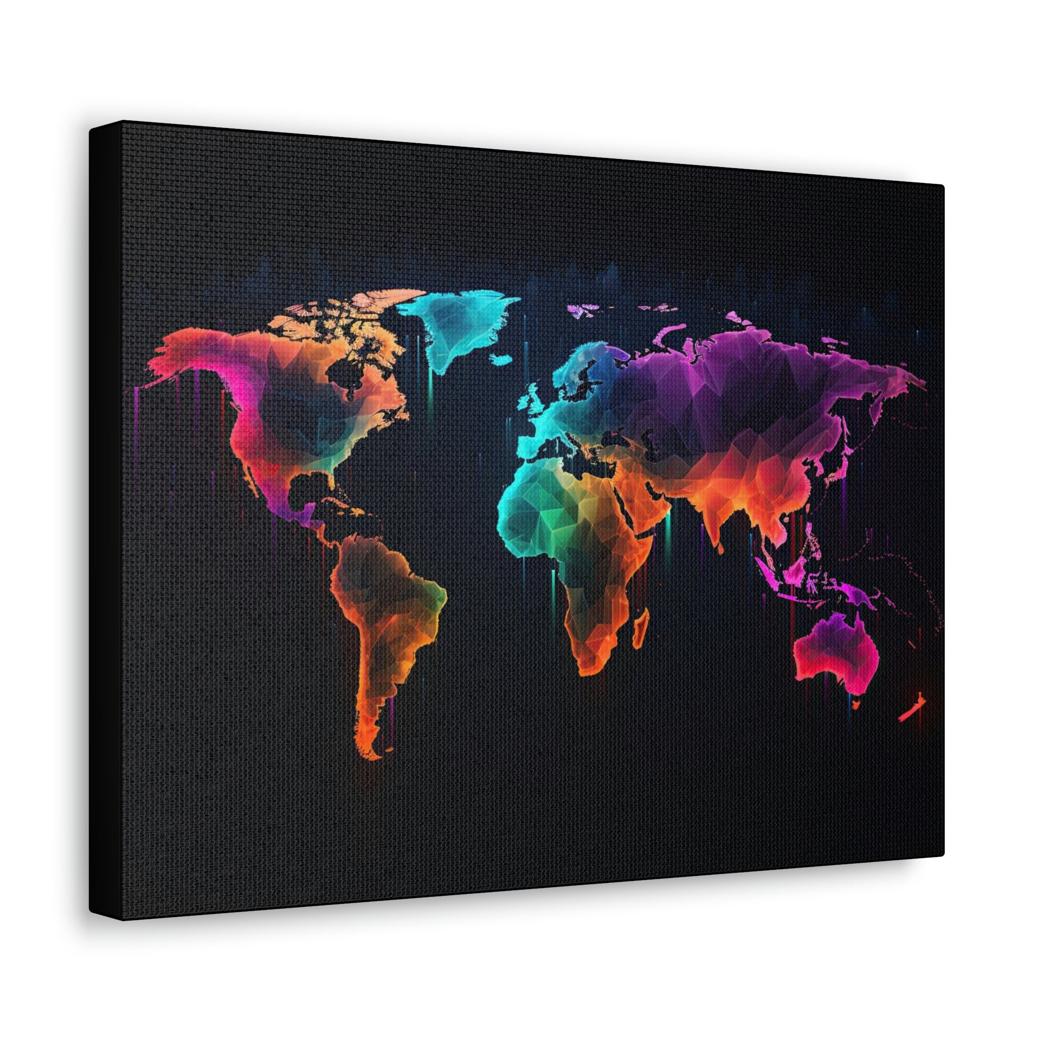 World Map Wall Art, Map of the World, Hanging Art, Wall Art, Wall Decor