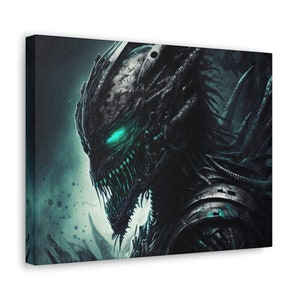 Sci-fi Alien Ice Lich Monster - Sci Fi Art, Alien Art, Creepy, Horror, Canvas Art, Wall Decor, Home Decor, Gothic Home Decor