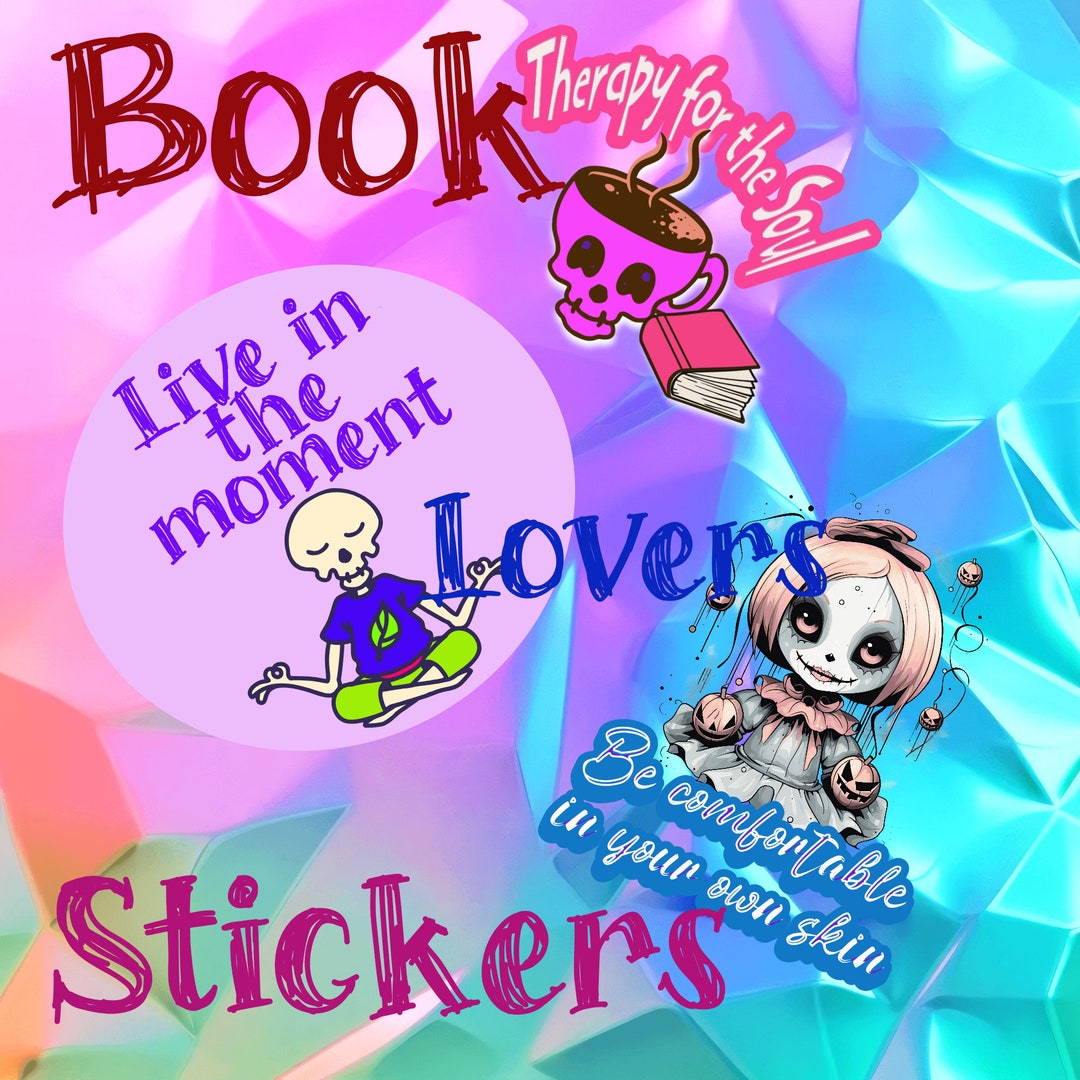 Halloween Book Lovers Printable Stickers Stickers for Book Etsy