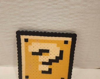 Question Block from Mario in Perler Beads