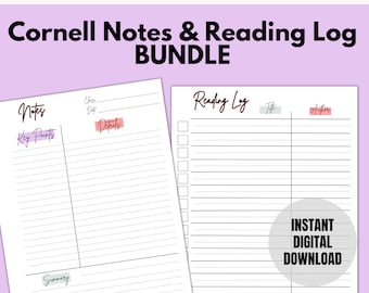 Pakiet „Notatki i dziennik lektur” Cornell: Przewodnik do nauki do druku (PDF)