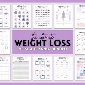 Weight Loss Tracker, Weightloss Journal, Fitness Planner Afdrukbaar, Gewichtsverlies Grafiek, Ponden Verloren Tracker, Lichaamsmetingen, Maaltijdplanner