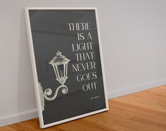 The Smiths There Is A Light That Never Goes Out Art Print, plakat New Wave, dekoracje ścienne z tekstami piosenek, plakat artystyczny w stylu minimalistycznym, pobieranie cyfrowe, lata 80.