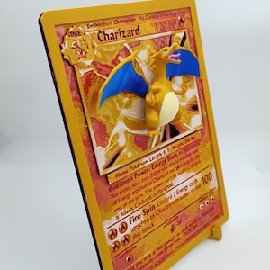 Carta 3D Pokemon Charizard 1 Edizione