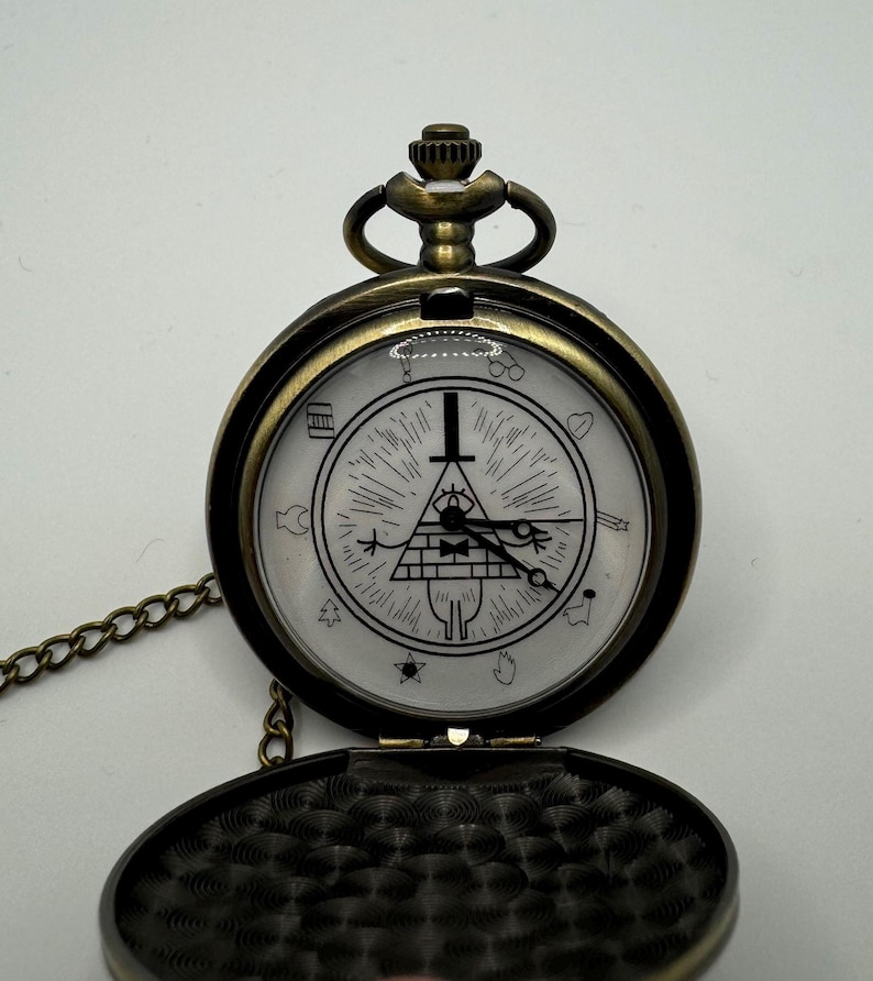 Bill Cipher pocket watch Bronze symbol face
