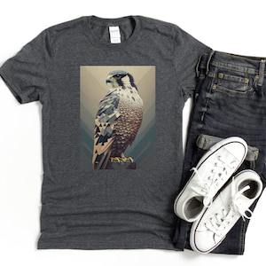 Great Peregrine Falcon - Peregrine Falcon Shirt, Geometric Falcon Shirt, Animal Shirt, Unisex T-shirt, Falcon Shirt