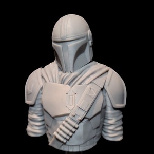 Busto mandaloriano - pintable - coleccionable - impresión en resina - Star Wars