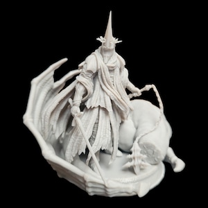 Re Stregone di Angmar-Signore degli Anelli mini-bestia caduta-nessun uomo può uccidermi-stampa in resina da collezione-verniciabile-90mm