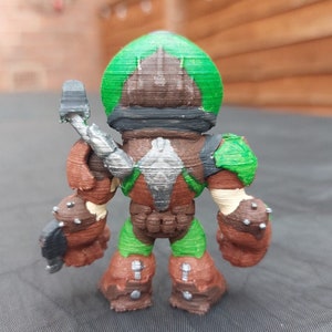 Doom mini slayer/bárbaro centinela-chibi/estilo funko pop - Doomslayer ...