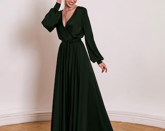 fall formal dresses with sleeves Cinderella Divine BEADED APPLIQUE V-NECK TULLE GOWN CD994 – LA TOP DIVAS main image 0