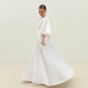 silk elopement dress Skai Silk Cotton Wedding Dress