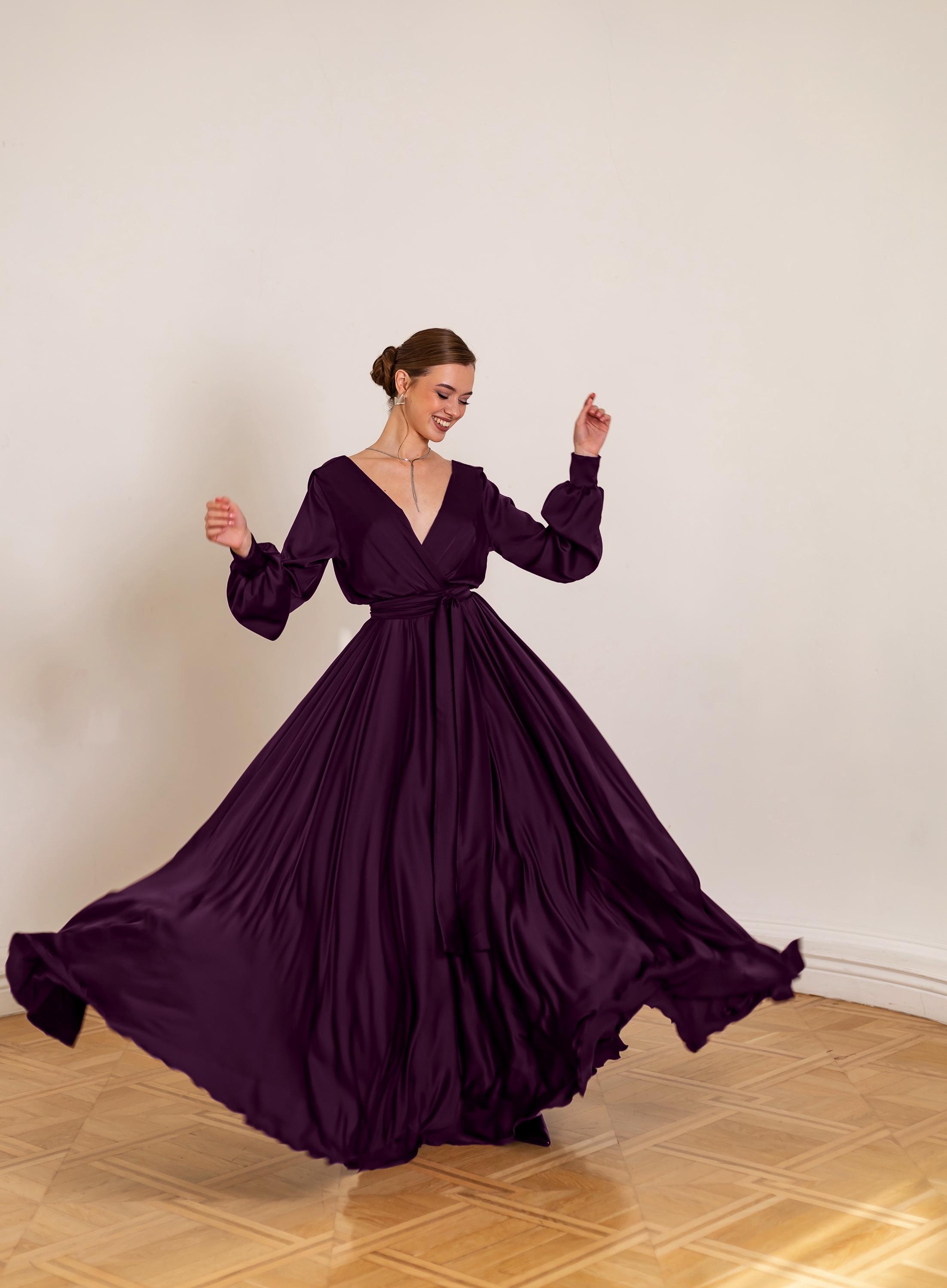 plum formal wedding guest dress Plum Velvet One Shoulder With Shoulder Bow Dress