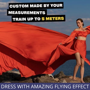 Flying dress Santorini flying dress Zanzibar flying dress Flowy dress photoshoot Flying dress set top and flying skirt Flowing dress