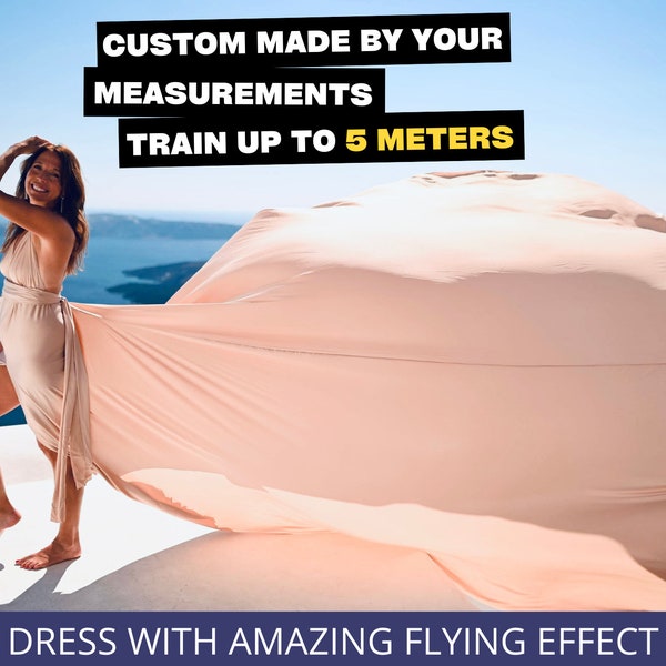 Flying dress for photoshoot Santorini flying dress