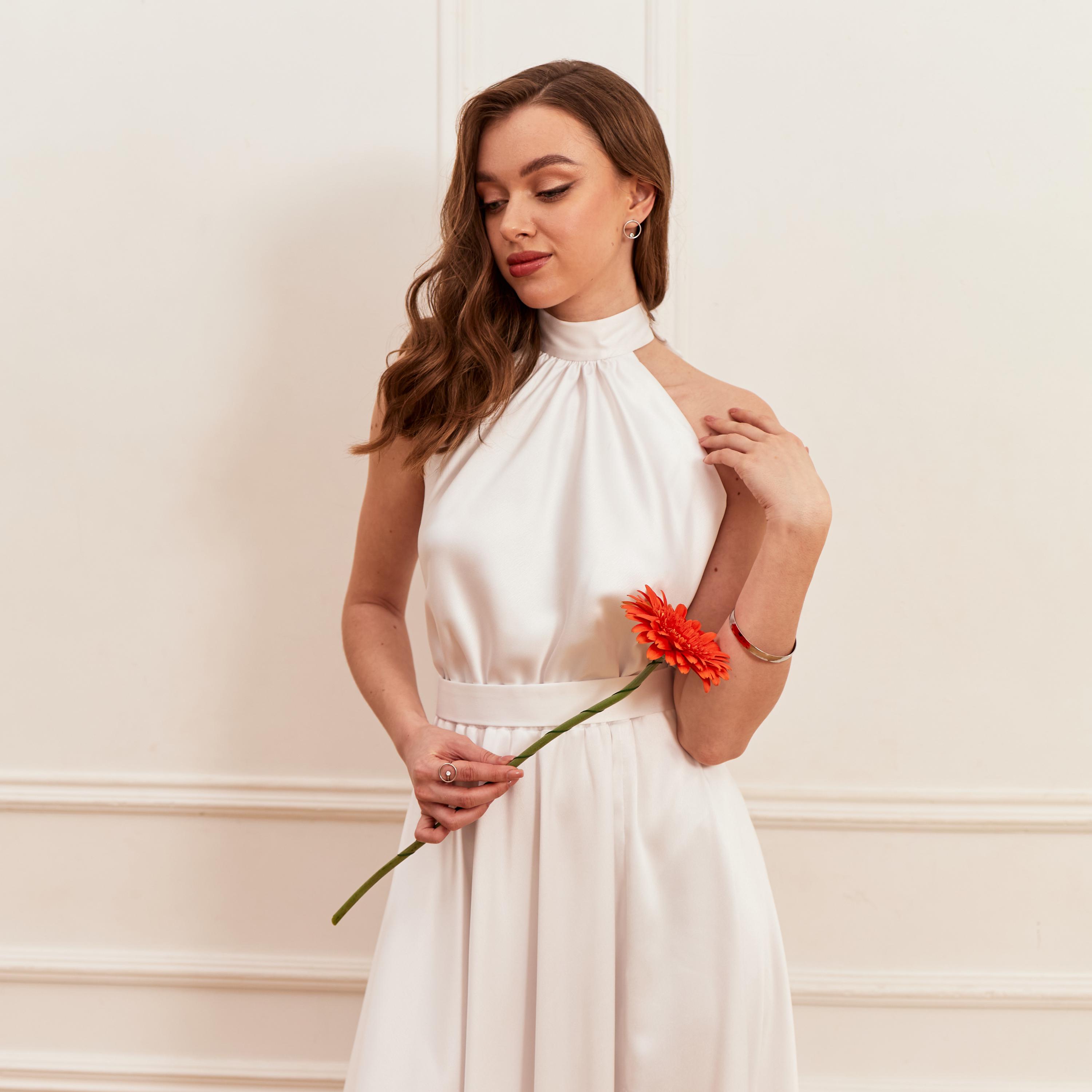 halter neck white dresses Night Hustle Halter Midi Dress White