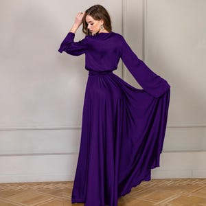 Bridesmaid dress Modest bridesmaid dress Bridesmaid dress with sleeves Satin bridesmaid dress Olive green bridesmaid dress Party satin dress