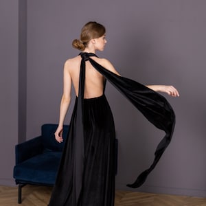 Velvet Dress Elastic Waist - Velvet Bridesmaid Dress - Velvet Evening Dress Plus Size -Long Velvet Dress -  Occasion Dress - Reception Dress