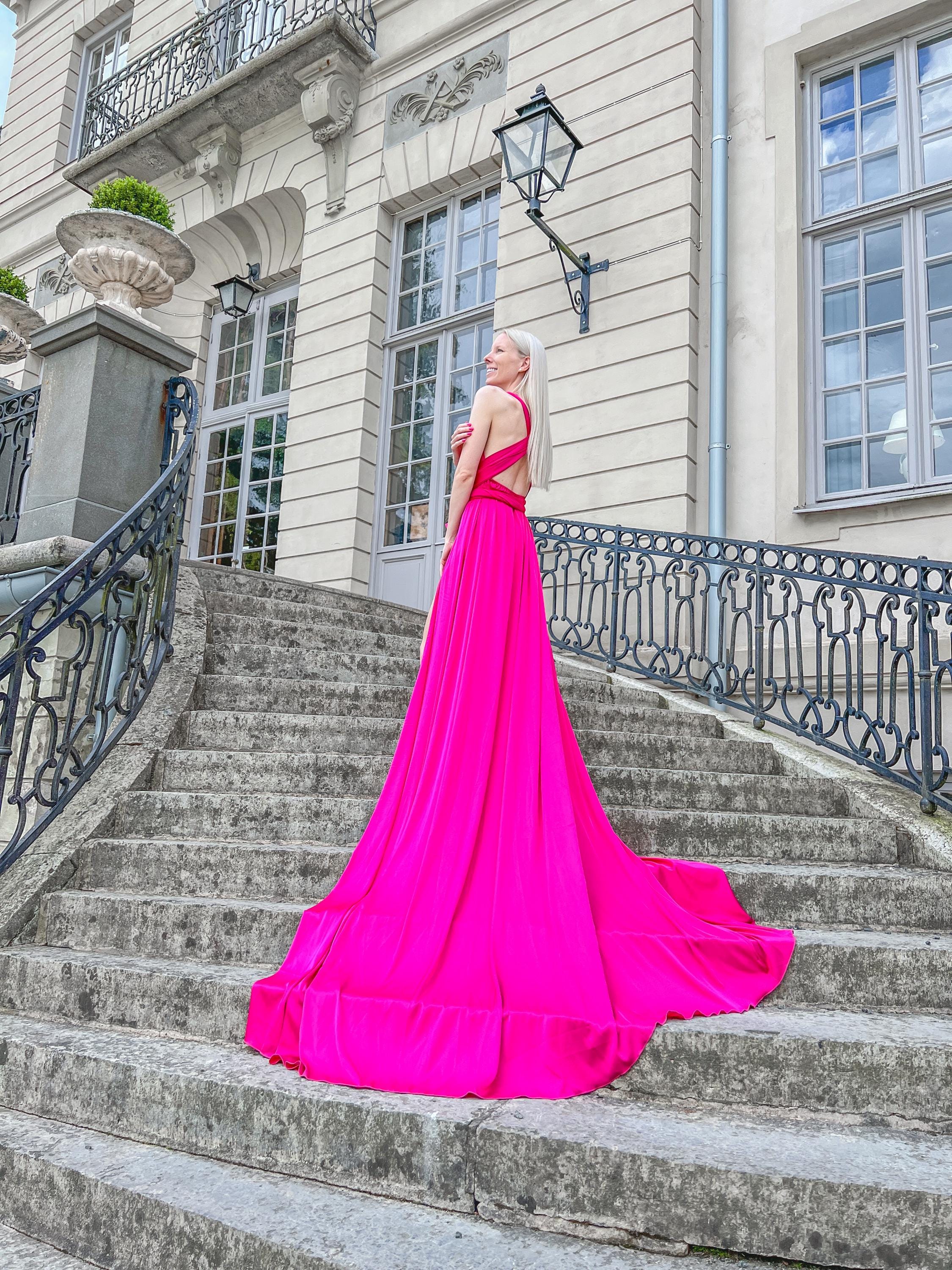 Hot Pink Formal Dress Plus Size - Etsy