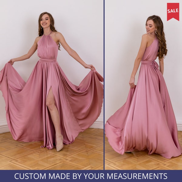 Hochzeitsgast Kleid Formelle Kleider für Frauen Hochzeitsgast Mutter der Braut Kleid Satin Maxikleid Hochzeitskleid Gast Nachtkleid