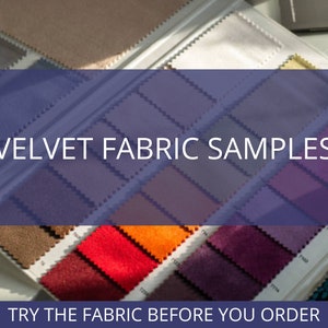 Solid velvet fabric Soft velvet fabric Set of 12 swatches of velvet Velvet for apparel