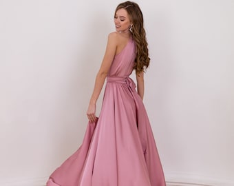 Rose Gold Wedding Guest Dress Formal Dresses Women Wedding Guest Mother of  the Bride Dress Satin Maxi Dress Wedding Dress Guest Night Dress - Etsy  Israel