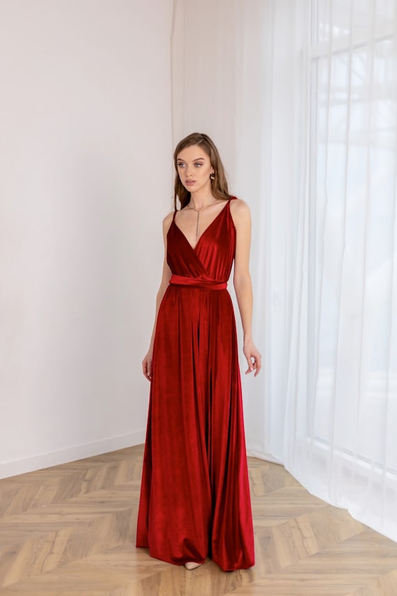 Velvet Dress Velvet Dress for Women Velvet Dress Plus Size Velvet Long Infinity Dress Slit Velvet Dress Velvet Wedding Backless Velvet Dress
