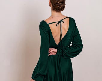 I Tested The Versatility Of A Long Sleeve Black Satin Dress And Here's...